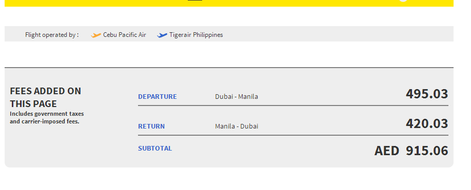 DXB-MNL 24 noiembrie 8 decembrie