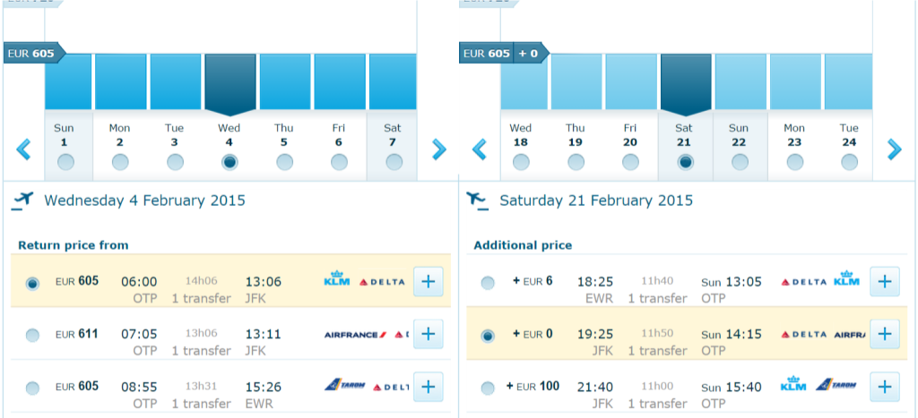 Promotie KLM New York 605 EUR