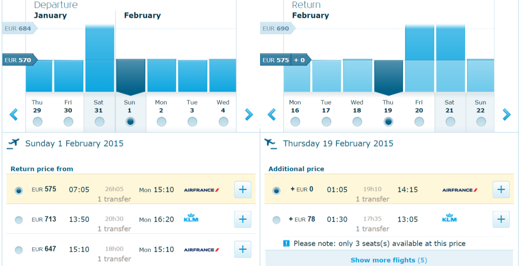 Promotie KLM Singapore 570 EUR